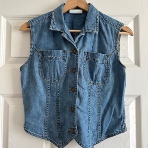 Liz Claiborne Blue Denim Vest